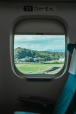 airplane window and chair