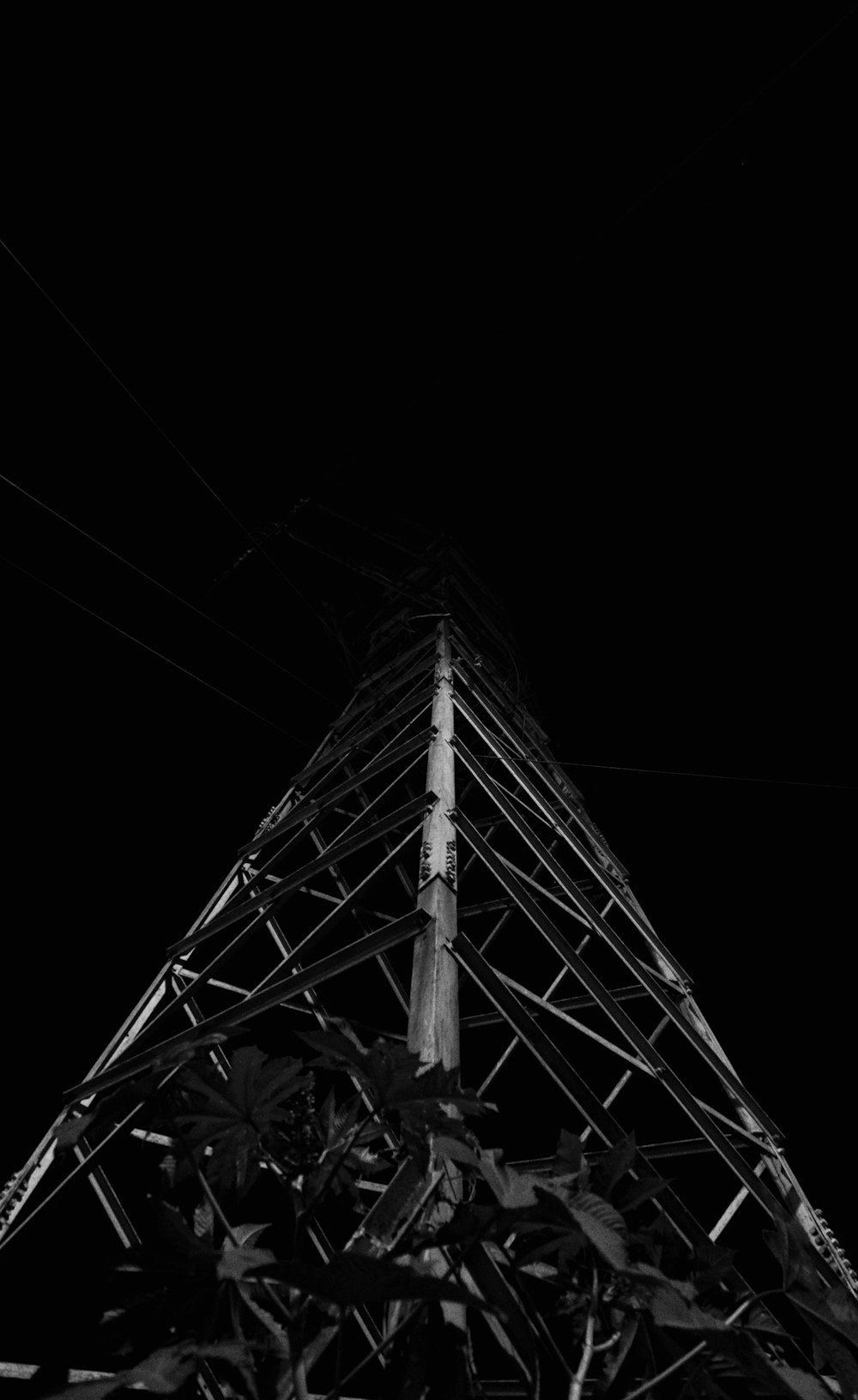greyscale photo of tower