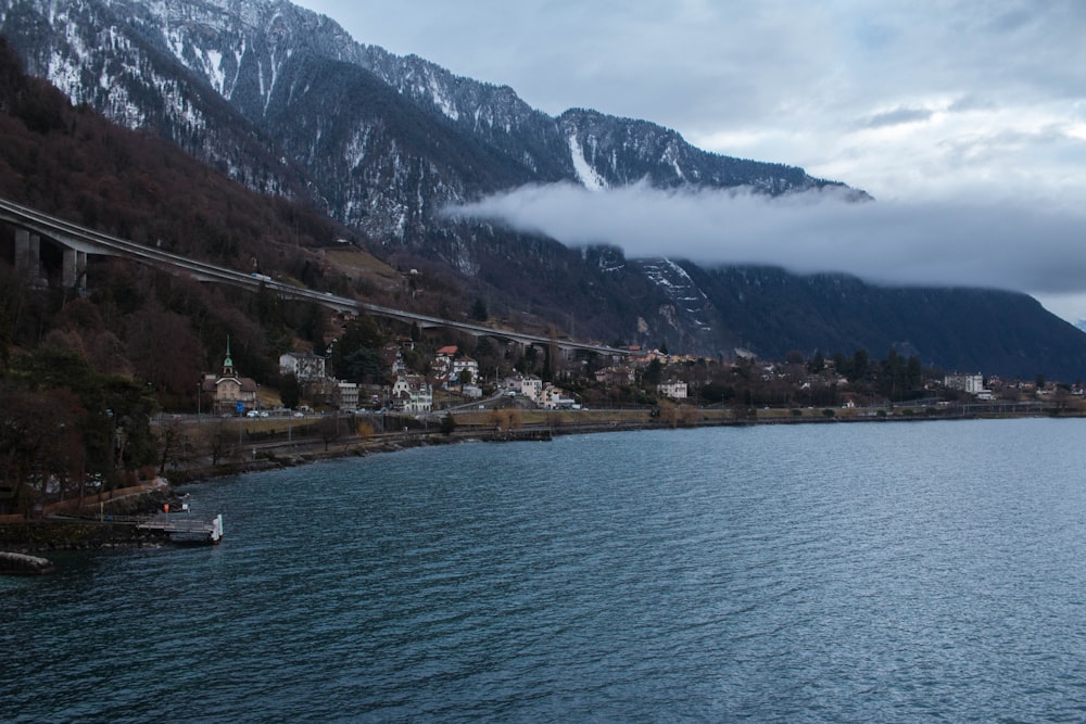 houses in front of body of water