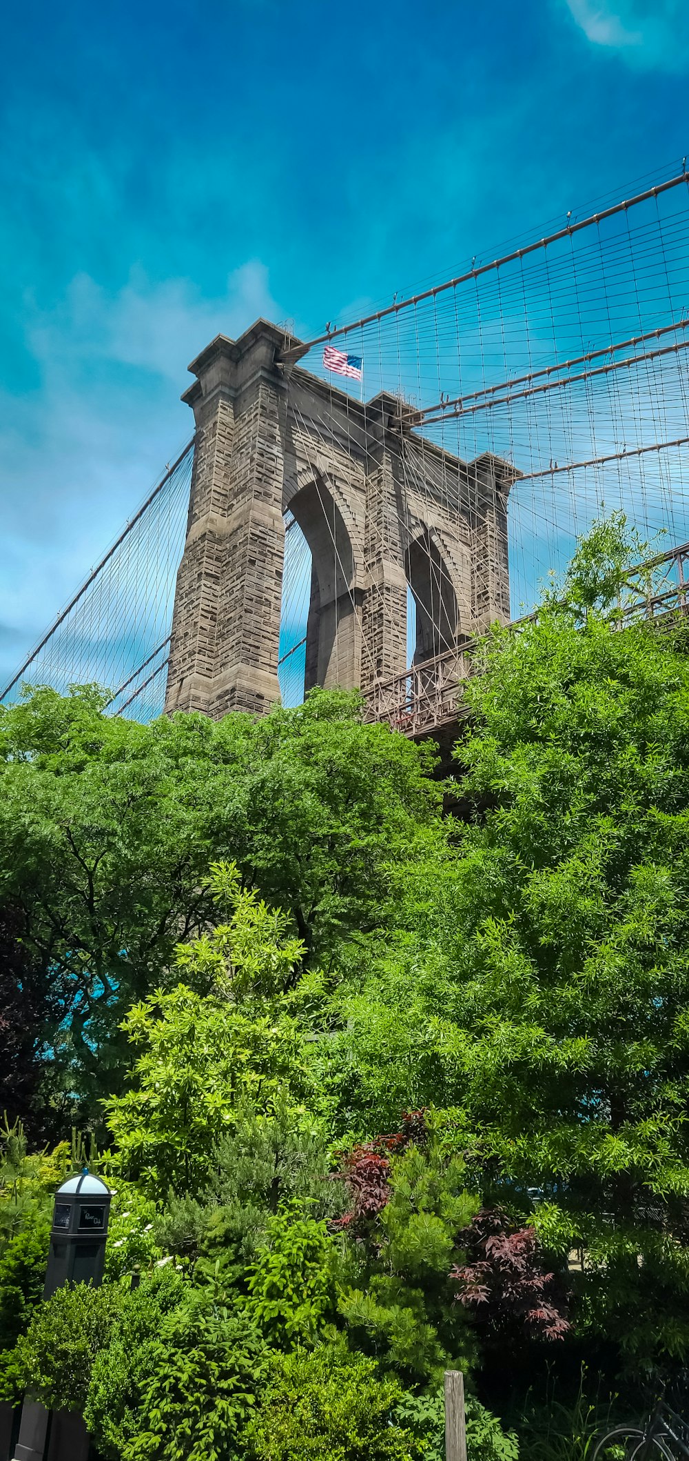 brown Brooklyn bridge