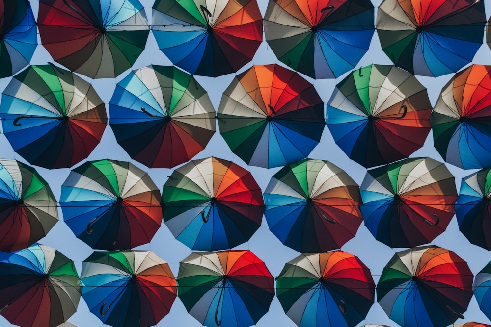 multicolored umbrellas