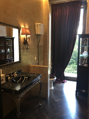 A stylish bathroom with luxury fittings.