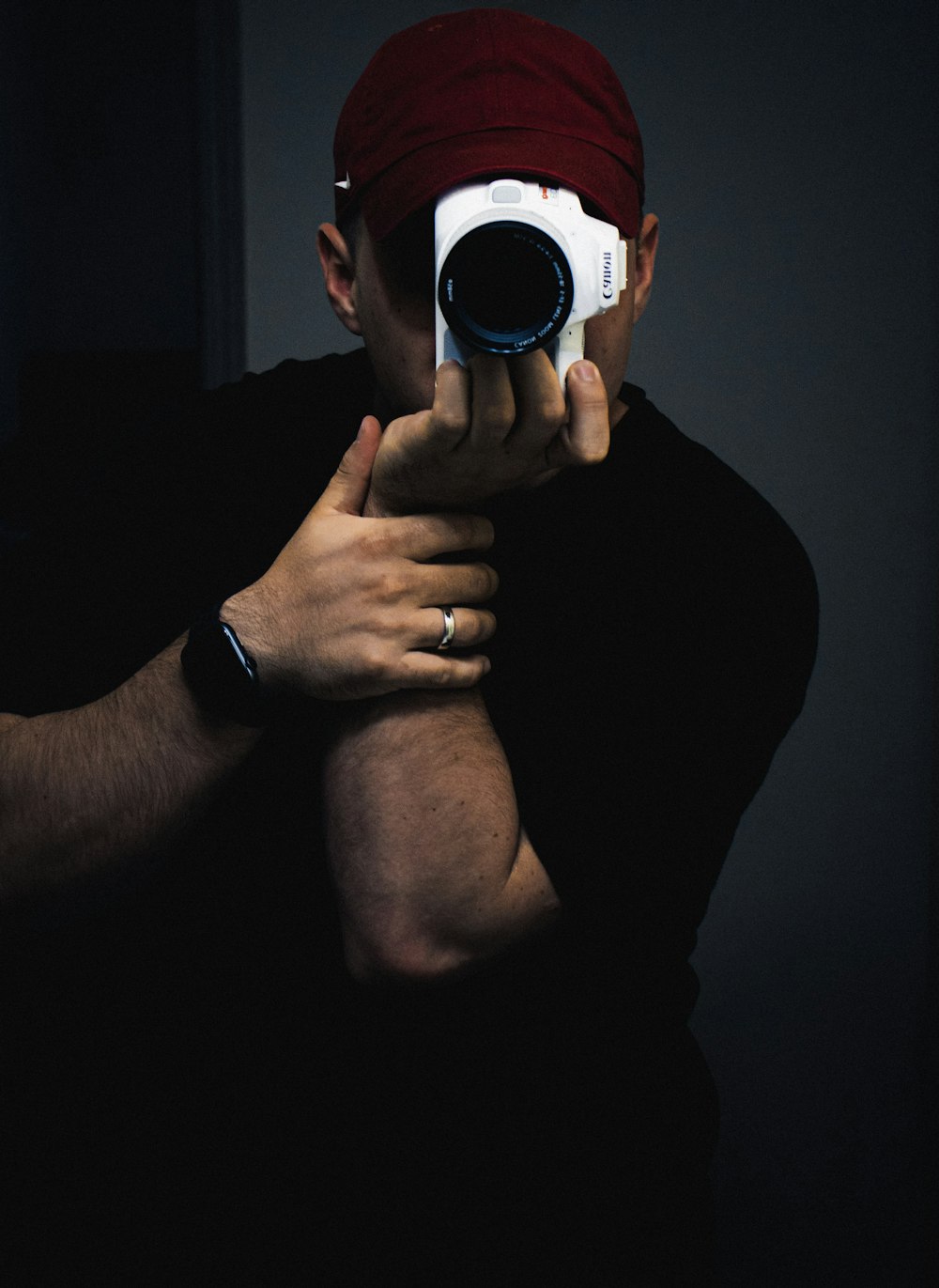 man holding camera