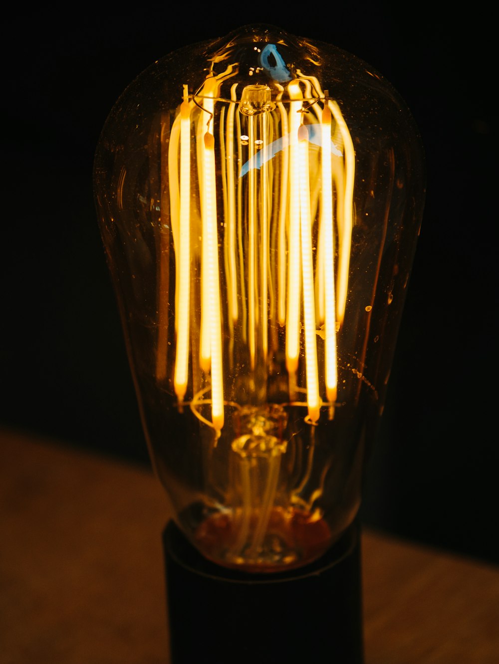 clear and black bulb