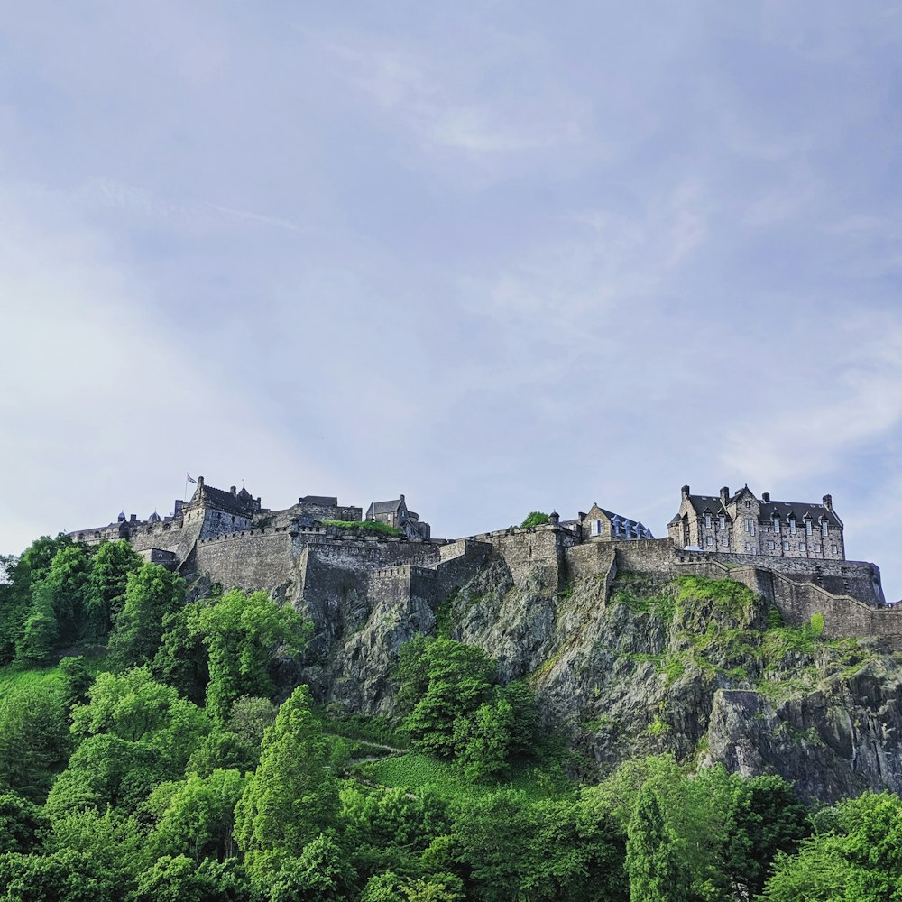 photography of castle on the top of mountain during daytime