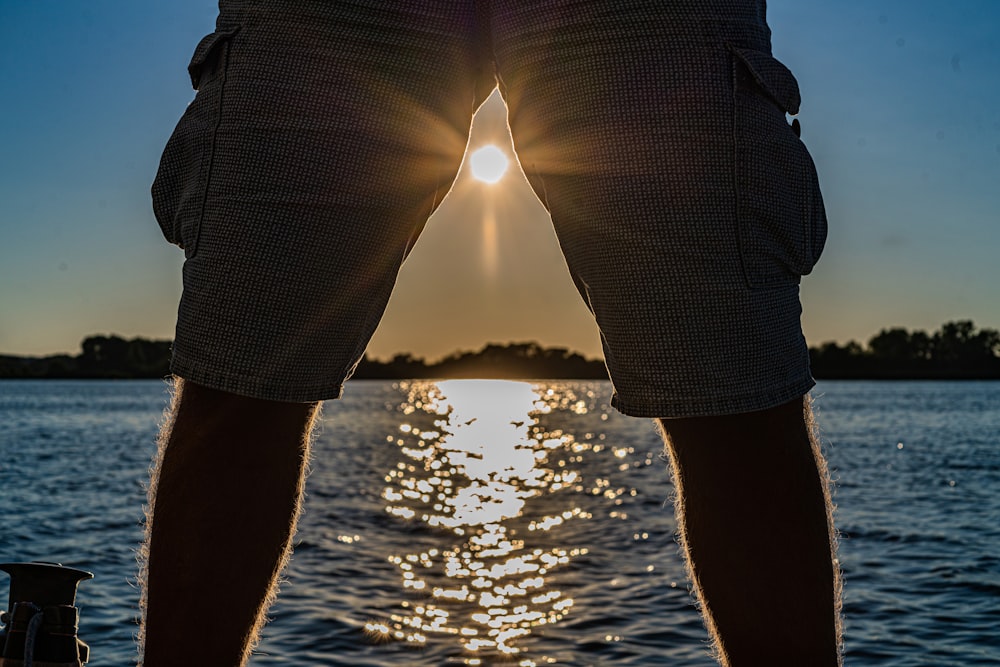 person in white shorts