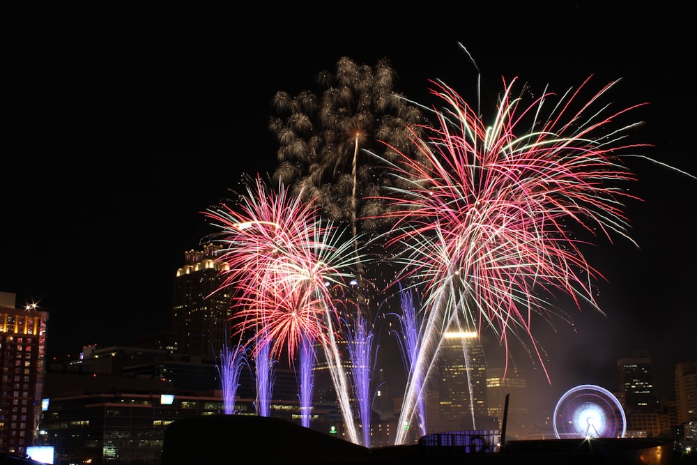 fireworks at night