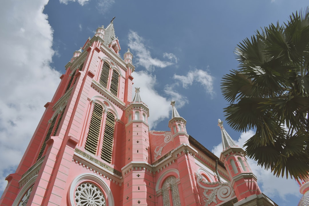 pink concrete buildings