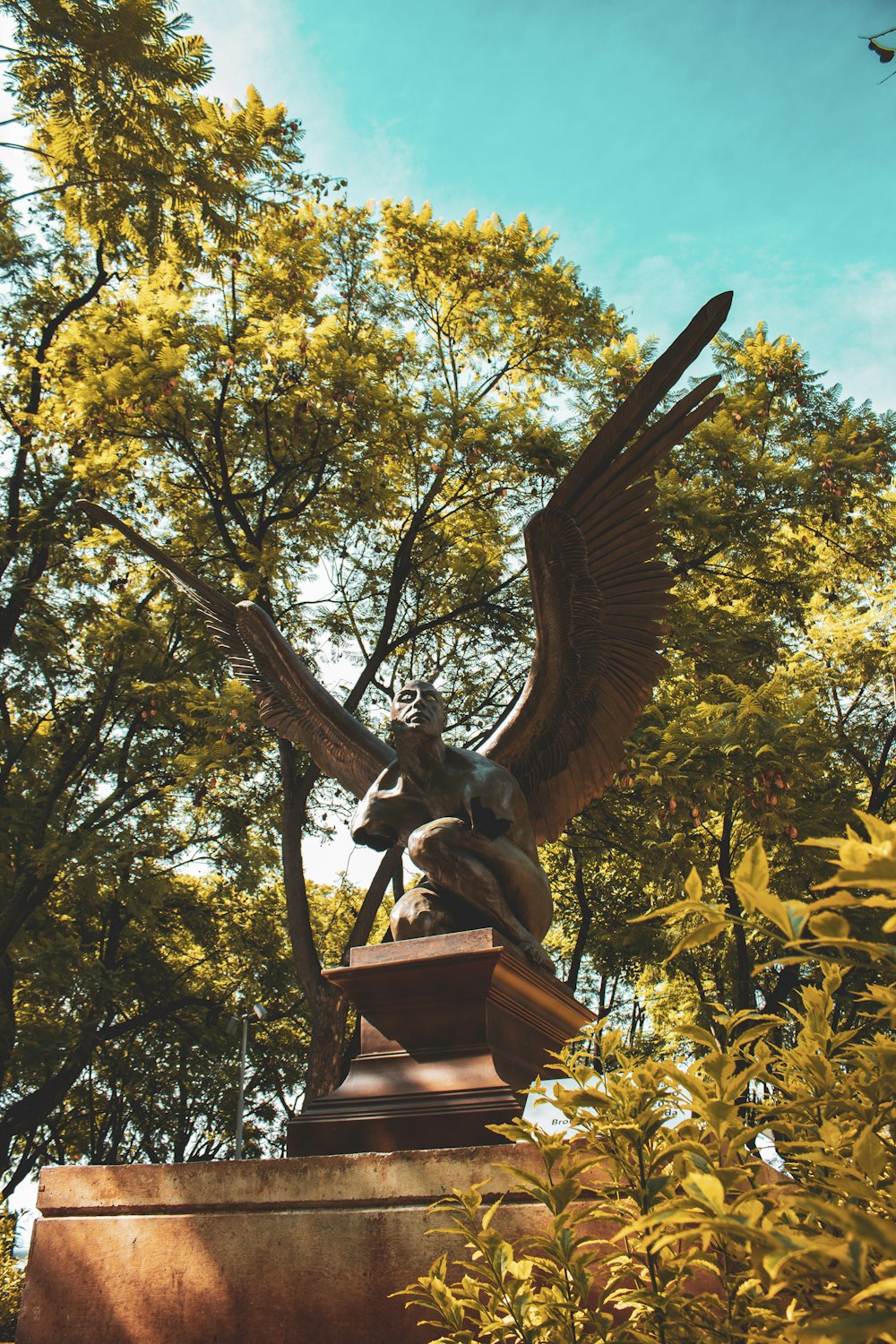 animal with wings statue