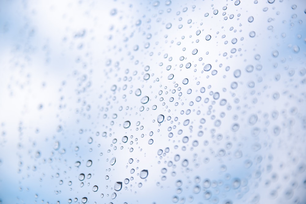 water droplets in a glass close-up photography