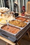 gray steel food contaienrs