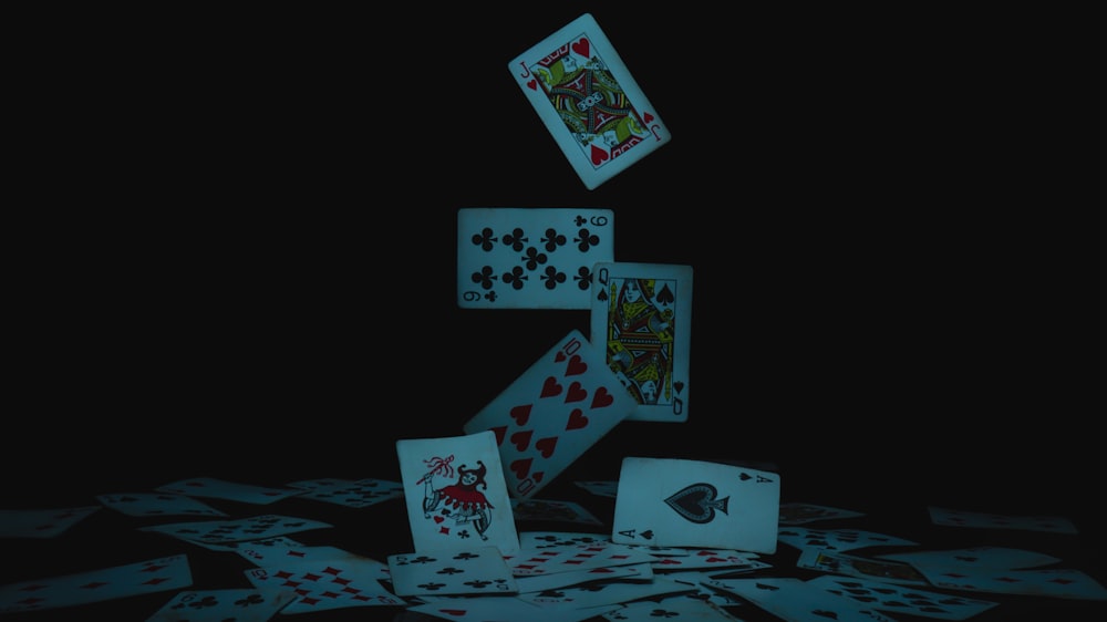 six playing cards