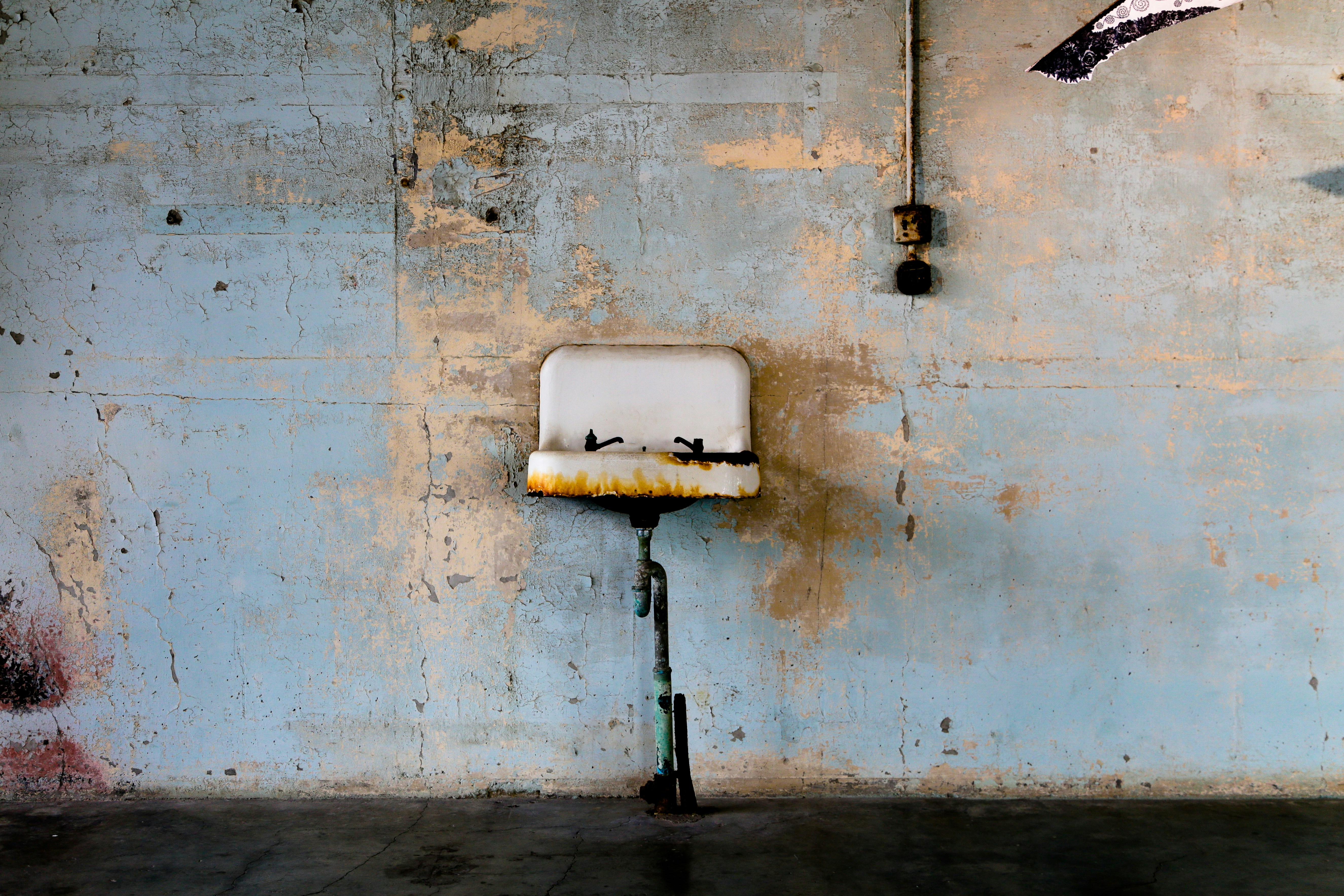 Mineral scale buildup inside household plumbing pipes