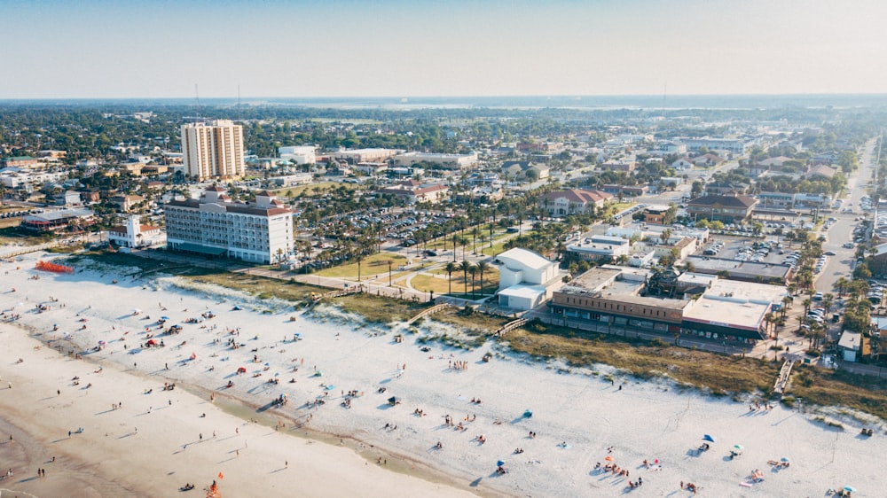 bird's eye view of a beach