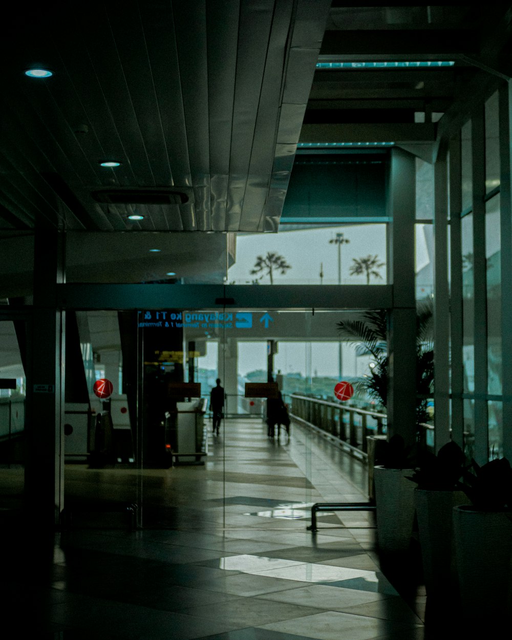 person walking inside building