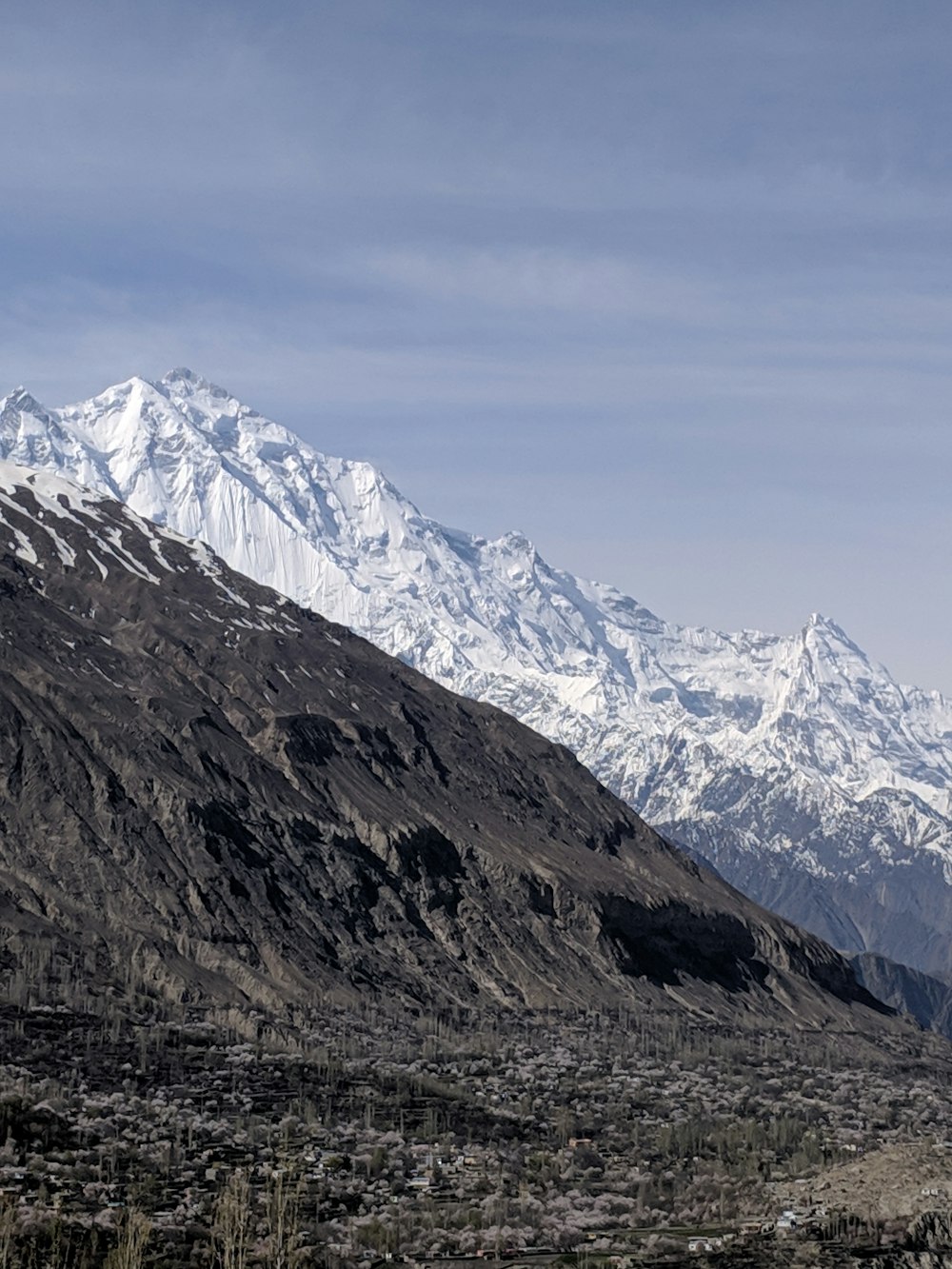 brown and white mountains