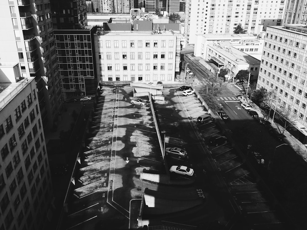 aerial photo of buildings