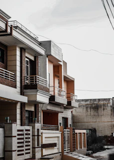 2-storey brown concrete building