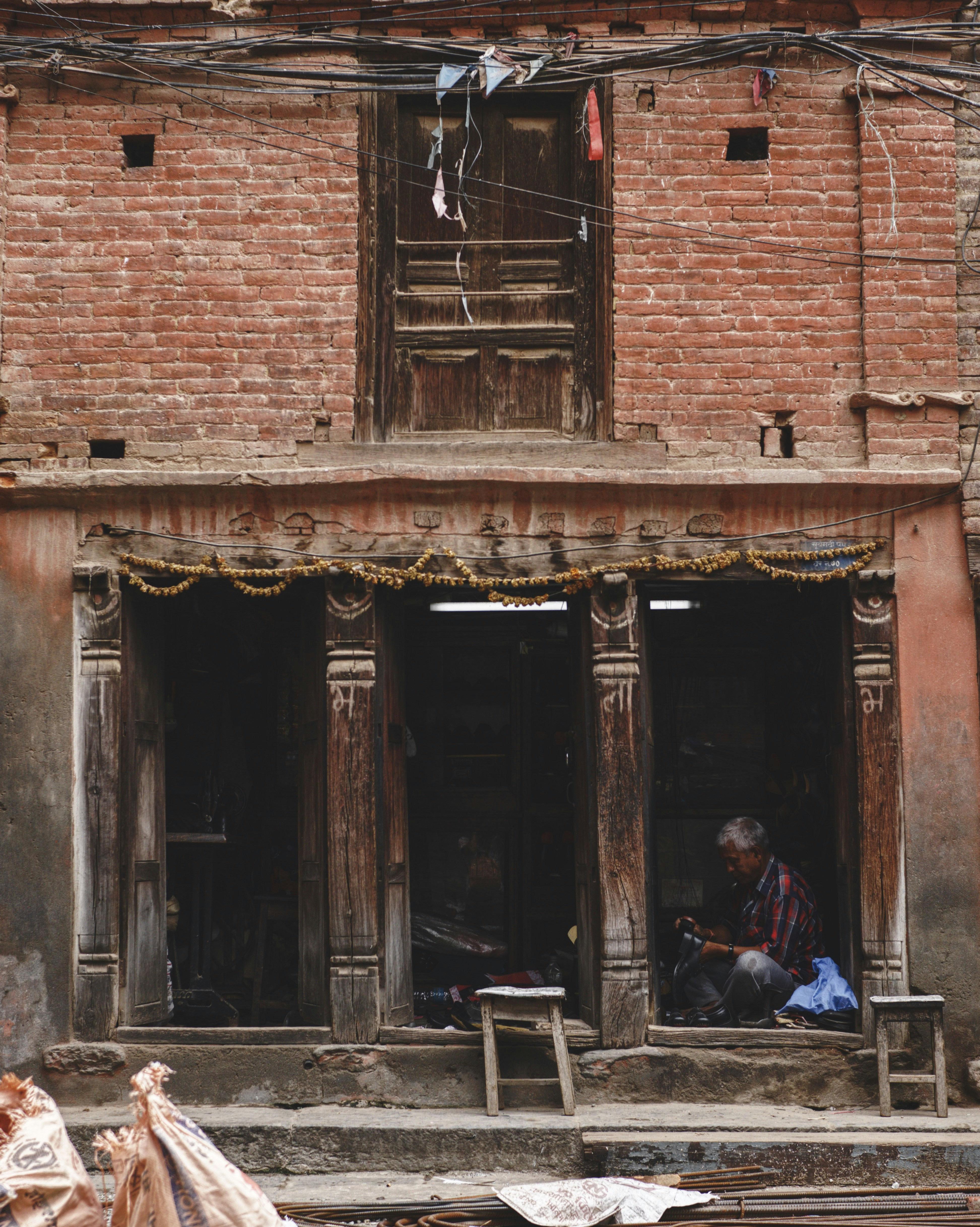 brown brick building