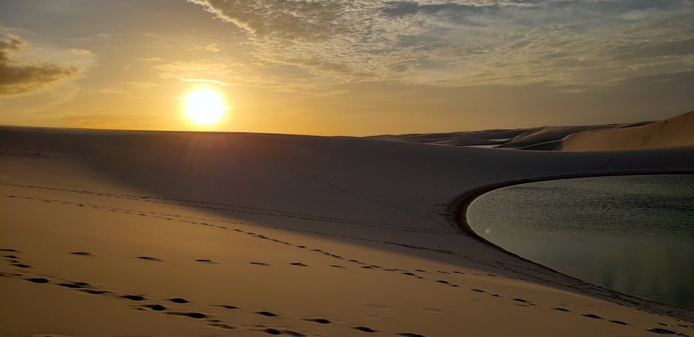 Foto da silhueta do deserto