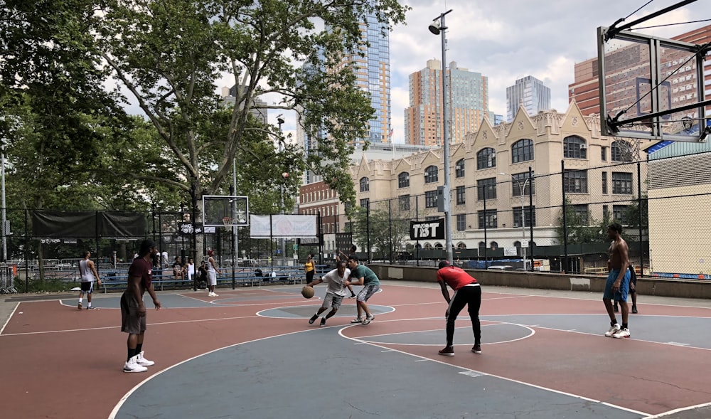 people playing basketball