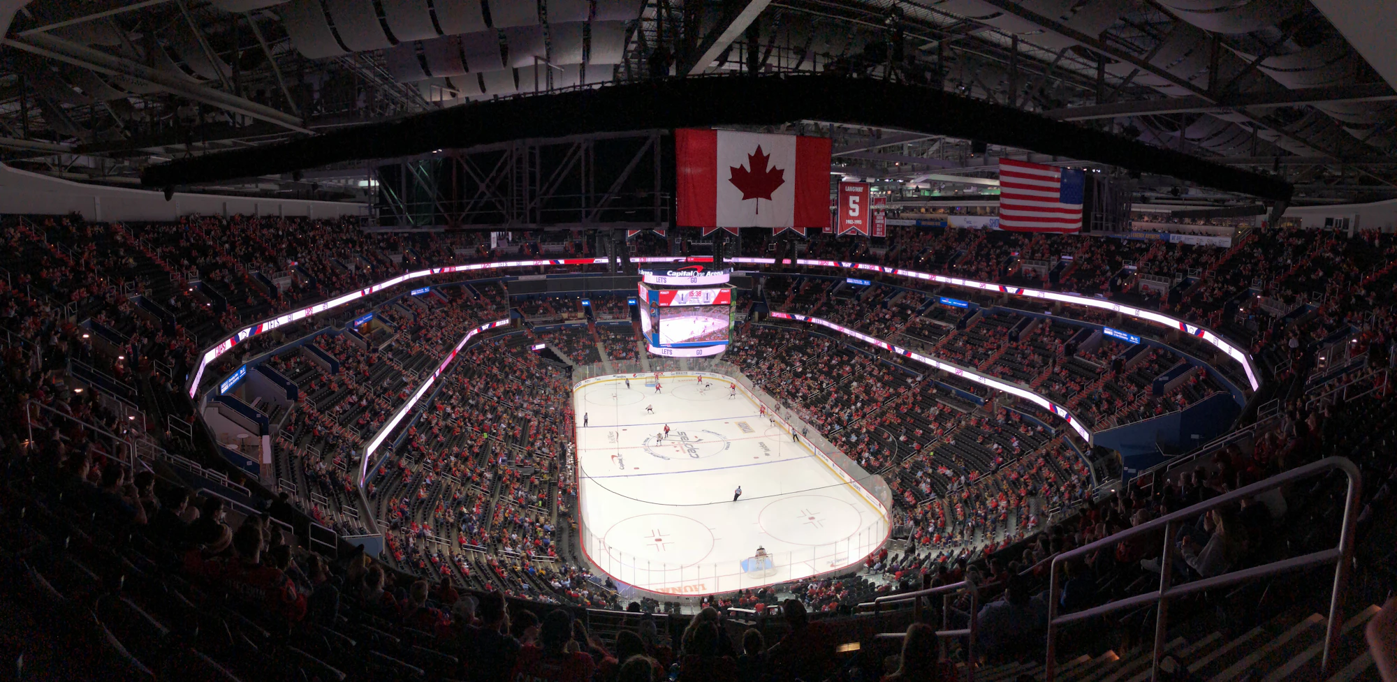 Hockey arena from the stands