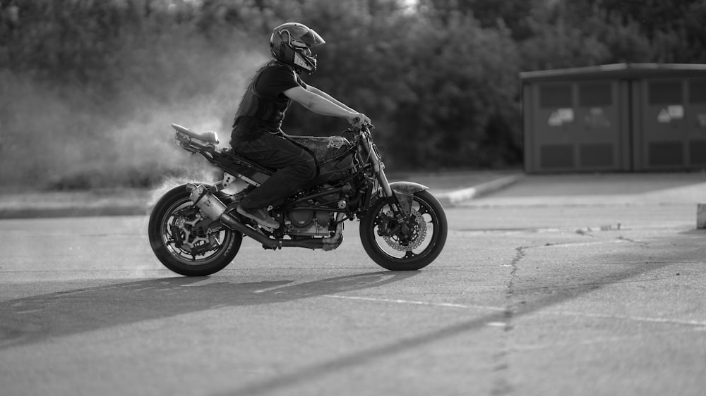 man riding dirt bike