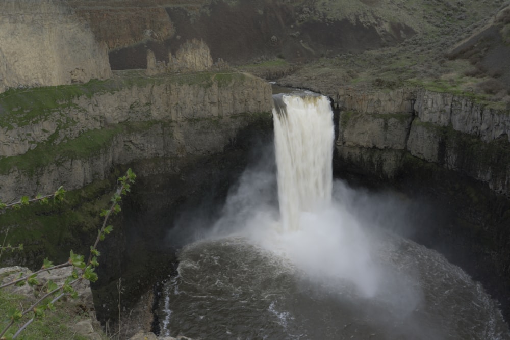 aerial photography of waterfalls during daytime