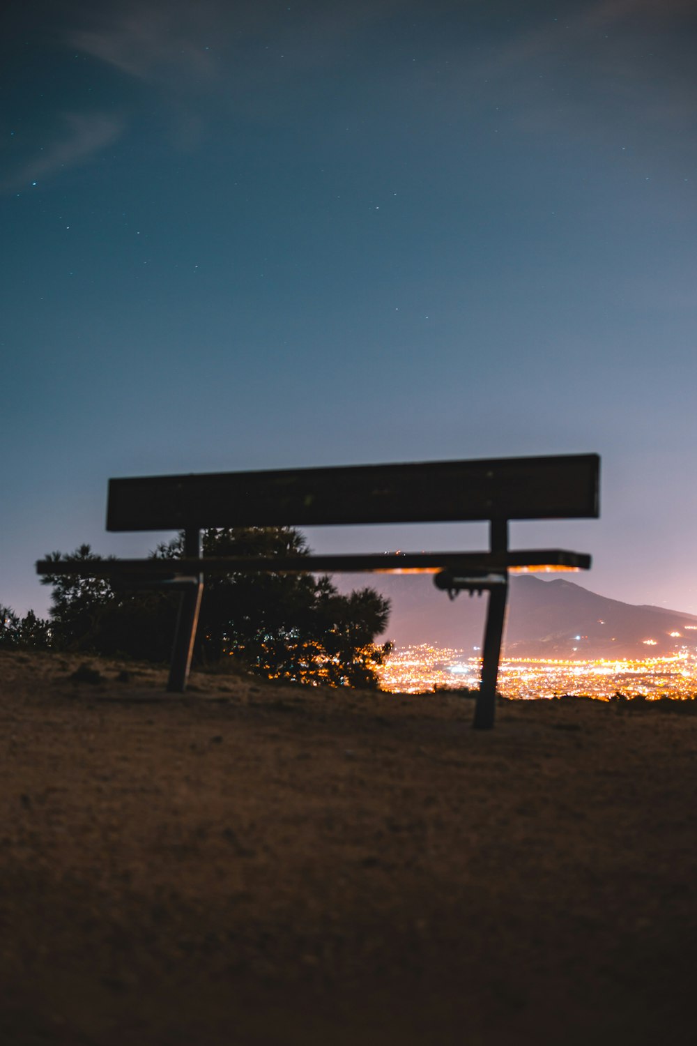 architectural photography of brown bench