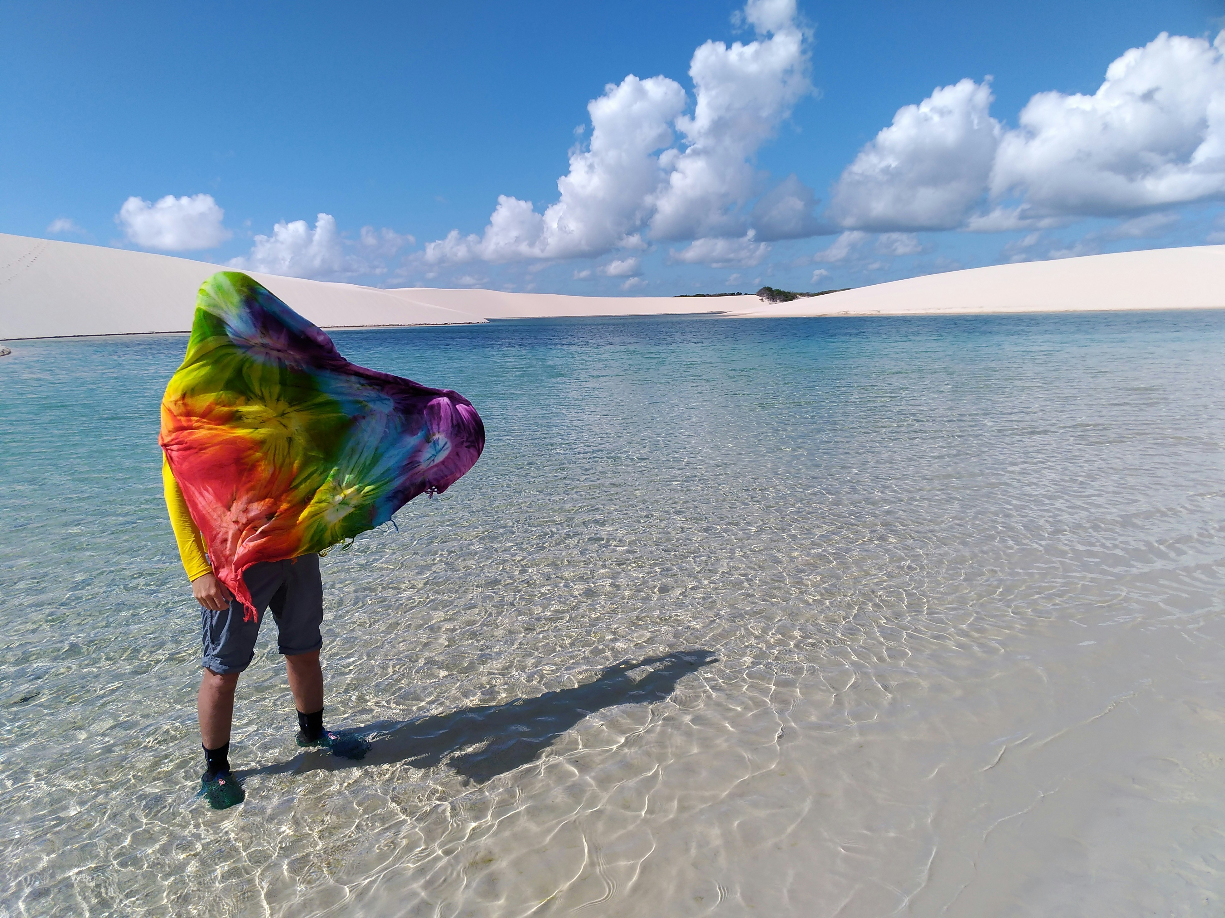 person standing in seashore