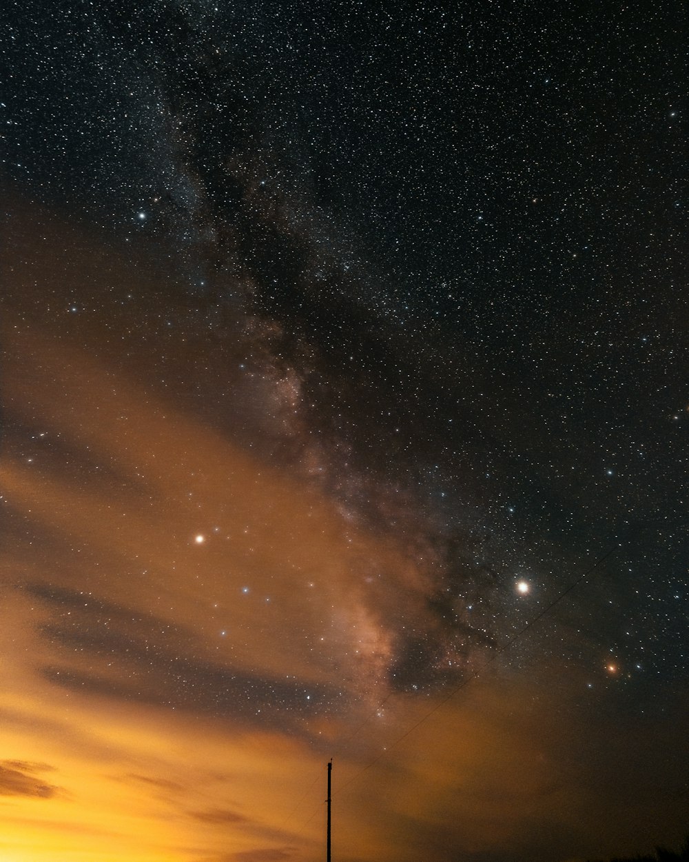 white clouds and star