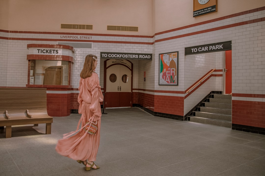 woman in pink dress