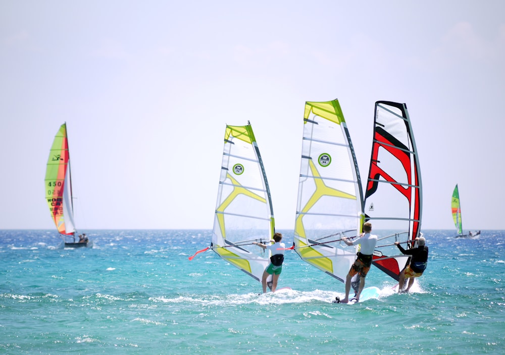 people parasailing