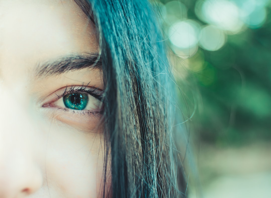 portrait of woman right eye