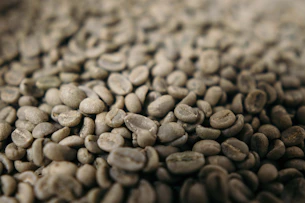 Artisans carefully sorting and evaluating green coffee beans to ensure top-notch quality before export.