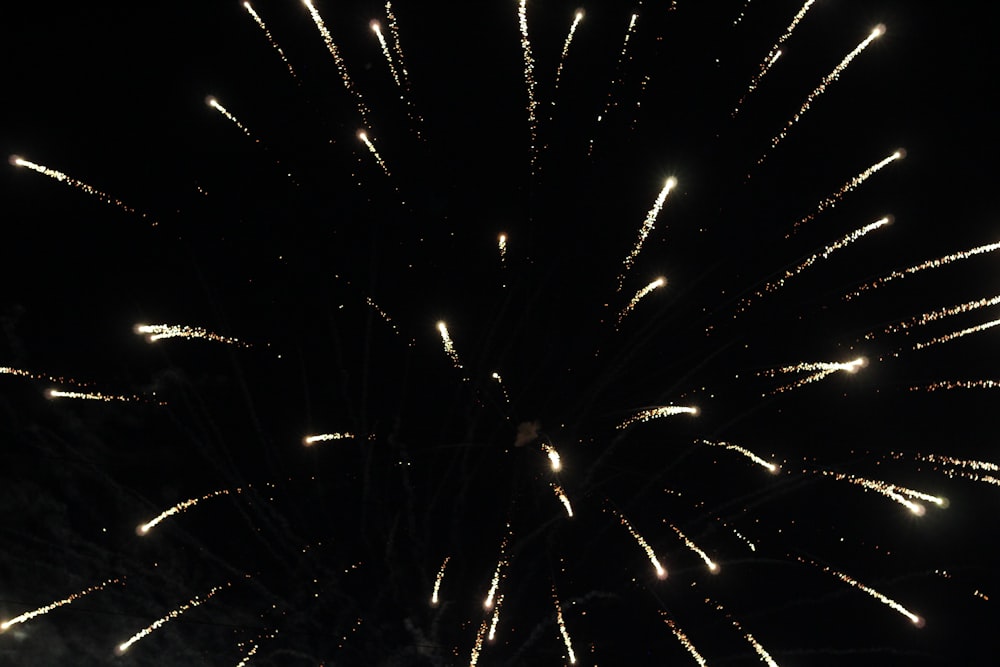 yellow fireworks during nighttime