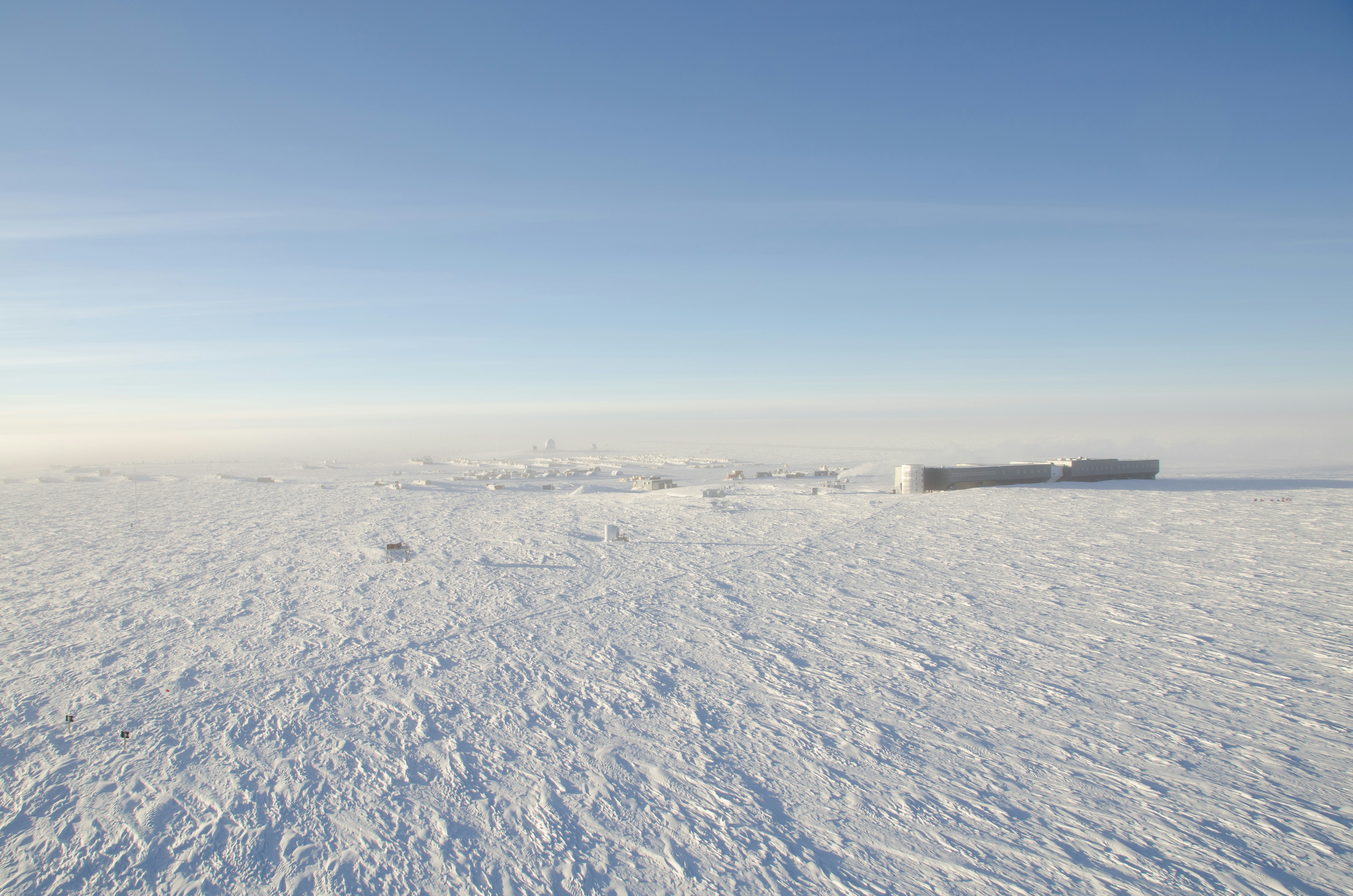 South Pole station seen from the air.