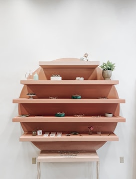 A beautifully arranged display of floating shelves.