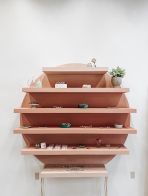 Sibeve Custom shelving unit made from rich walnut wood, showcasing clean lines.