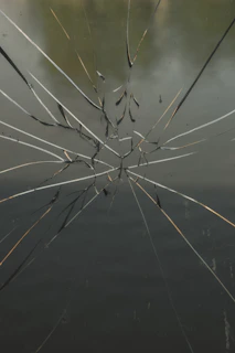 view of cracked glass