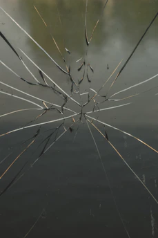view of cracked glass
