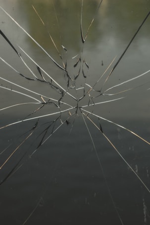 view of cracked glass