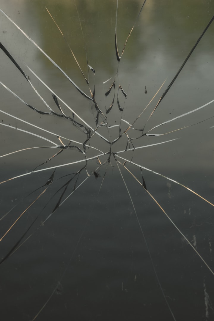 The broken glass