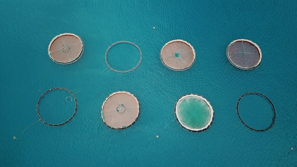 a number of small boats in a body of water