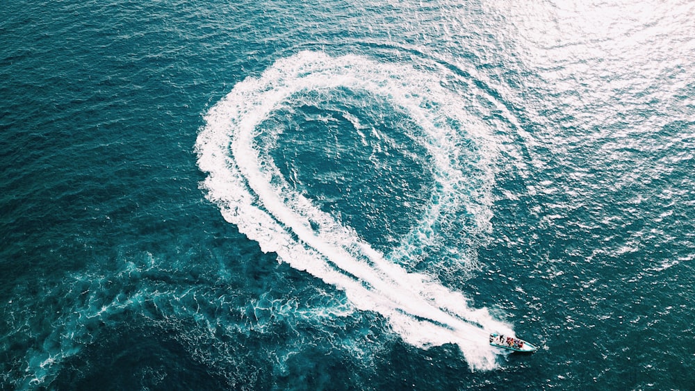 aerial photography of boat during daytime