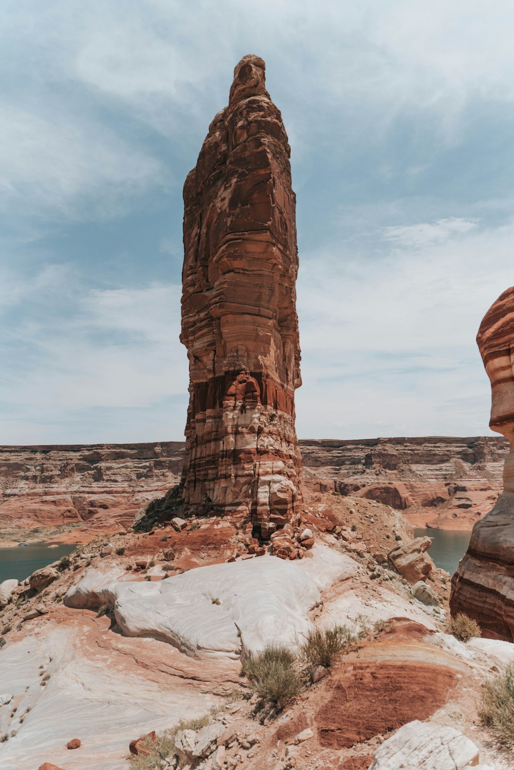 brown rock statue