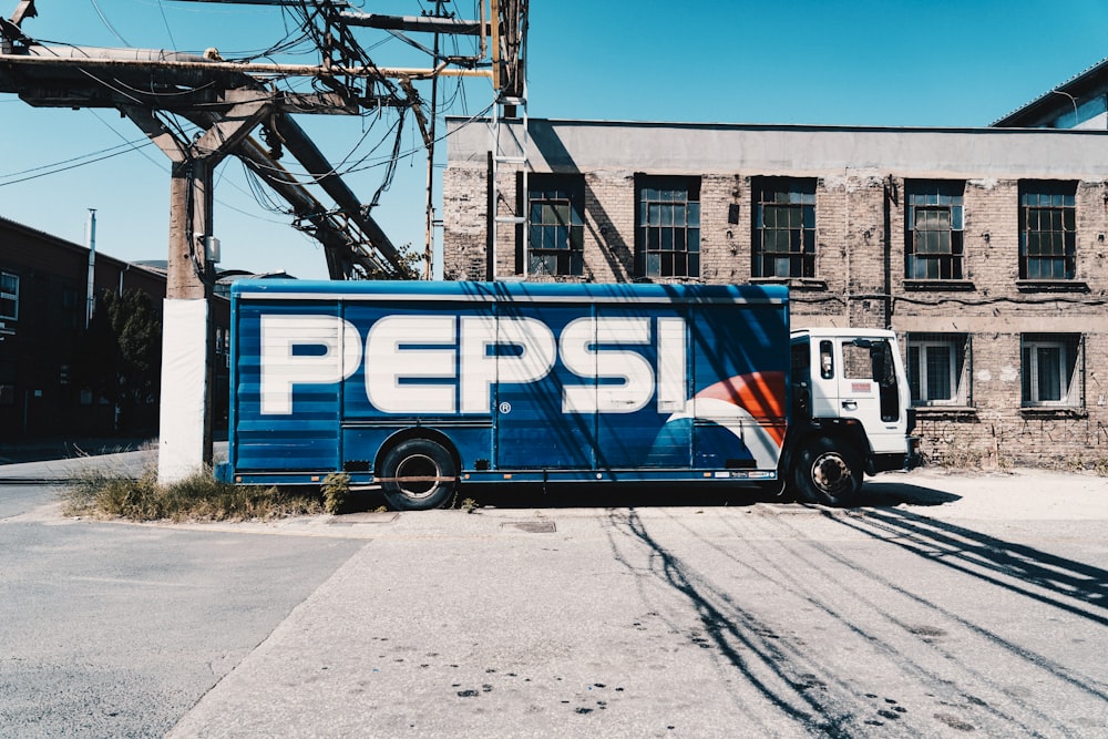 blue Pepsi truck