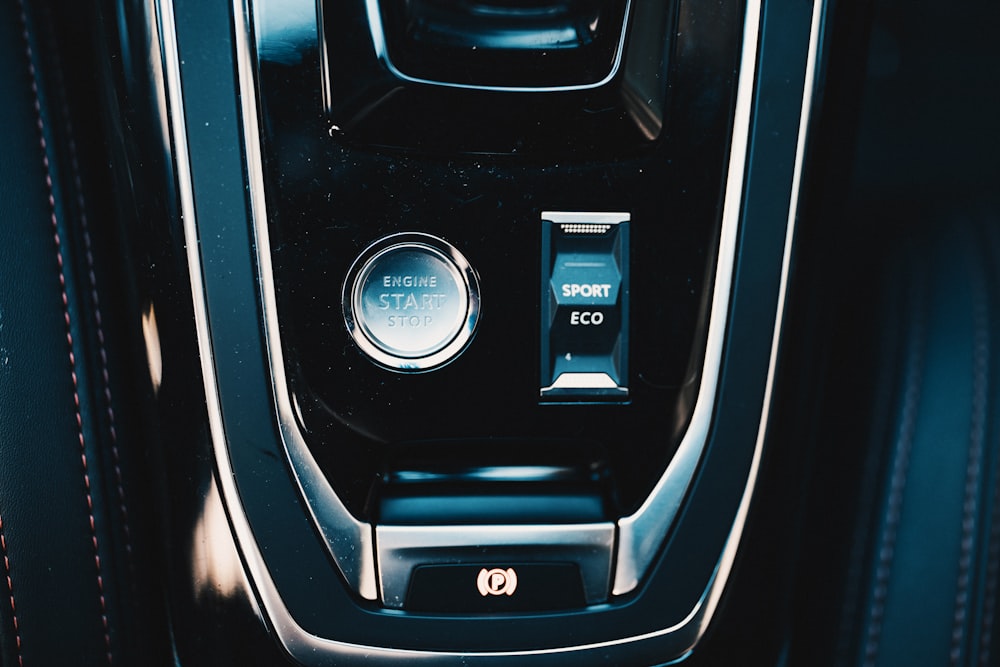 a close up of a car's control panel