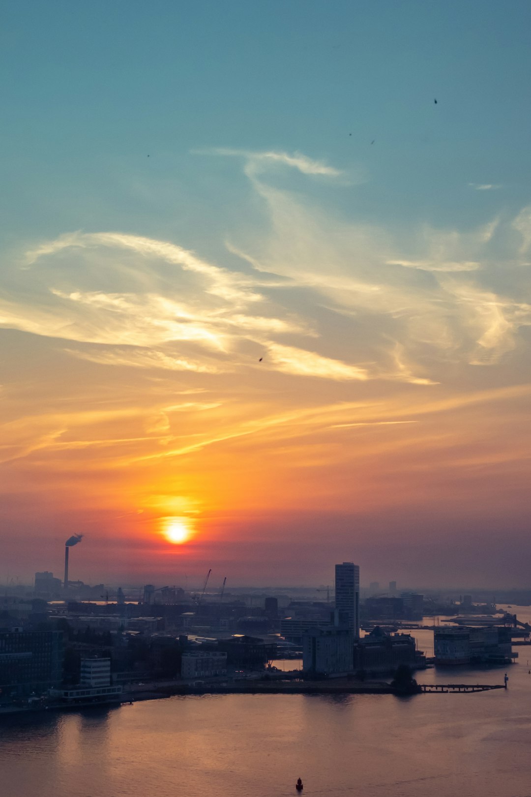 aerial photography of city during sunset