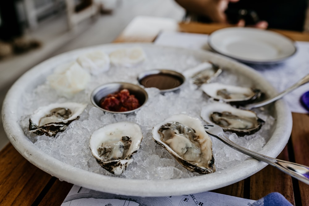 oysters on plate